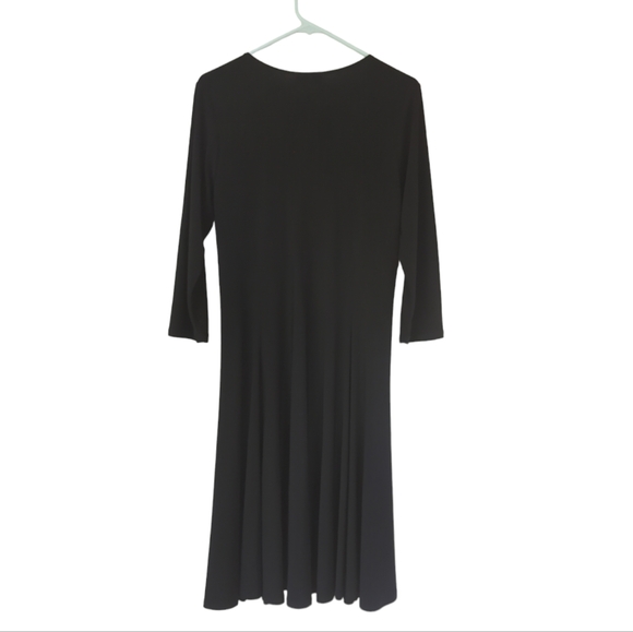 FunFash Empire Waist A-Line Midi Dress XL Black Faux Rhinestone Bling - Picture 9 of 13